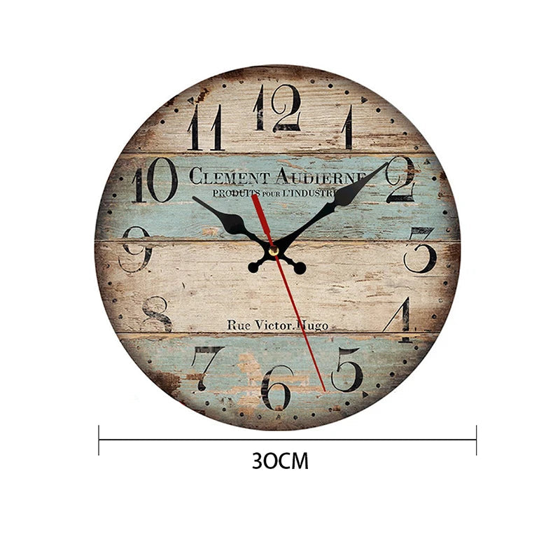 Horloge Murale Vintage en Bois Style Européen – Style Retro
