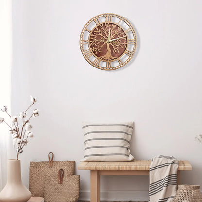 Horloge Murale Motif Arbre en Bois – Élégance Naturelle
