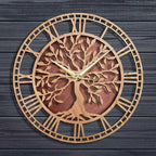Horloge Murale Motif Arbre en Bois – Élégance Naturelle