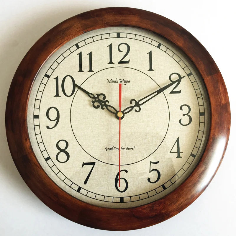 Horloge Murale Japonaise Vintage en Bois – Élégance