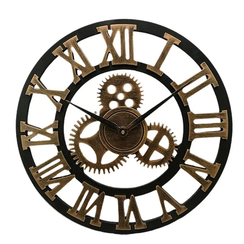 Horloge Murale Vintage Engrenages- Rétro Industrielle