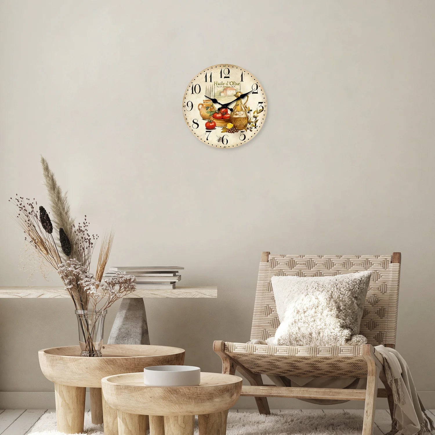 Horloge Murale Vintage Rétro Provence