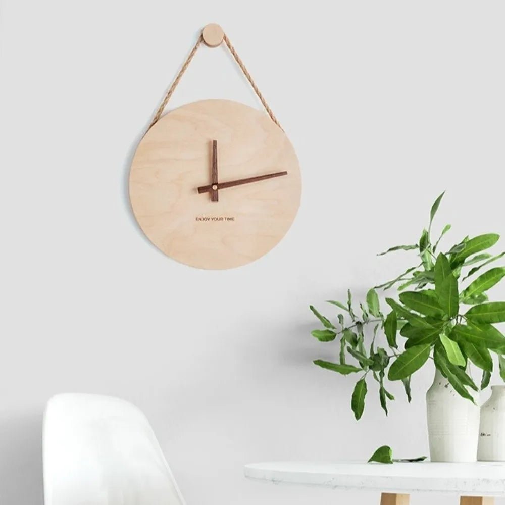Horloge Murale silencieuse en Bois de Bouleau