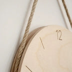 Horloge Murale silencieuse en Bois de Bouleau