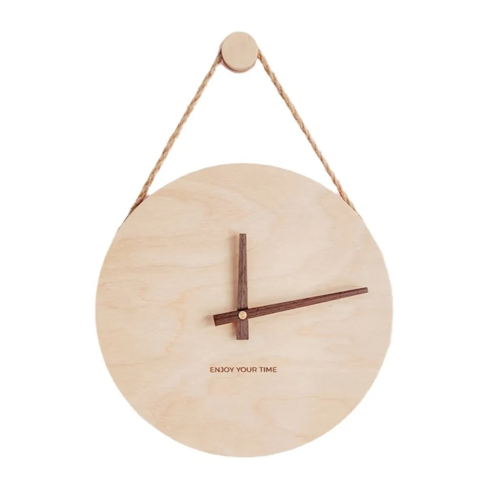 Horloge Murale silencieuse en Bois de Bouleau