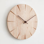 Horloge Murale Silencieuse en Bois Sculpté