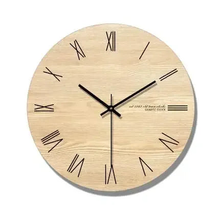 Horloge Murale Moderne en Bois Design Épuré