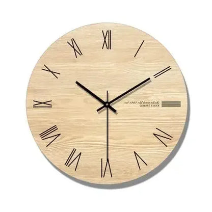 Horloge Murale Moderne en Bois Design Épuré