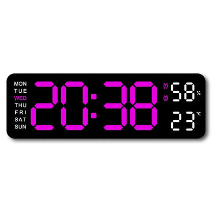 Horloge Murale Digitale LED Minimaliste – Grand Affichage
