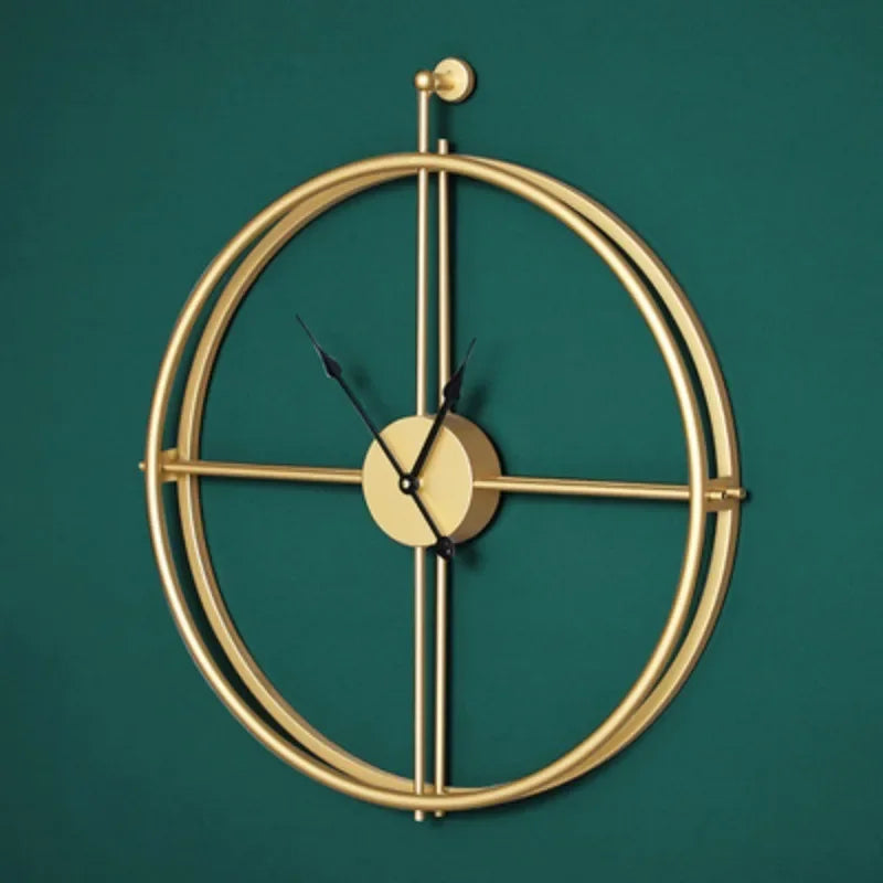 Grande Horloge Murale Design à Anneaux Sphériques