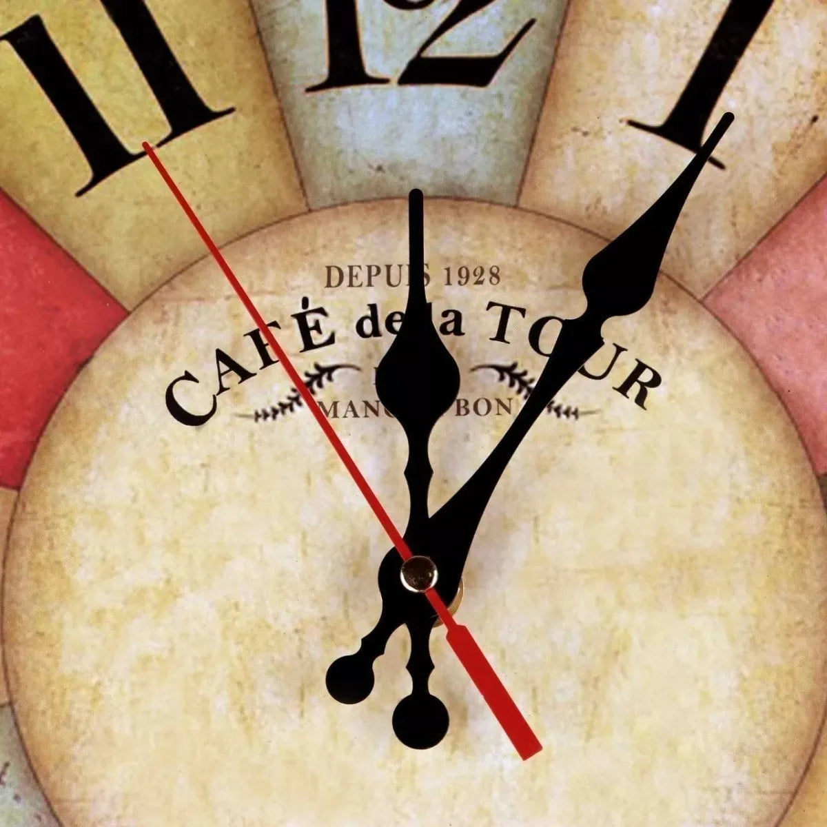 Horloge murale Vintage en Bois- Retro