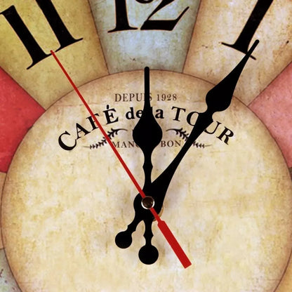Horloge murale Vintage en Bois- Retro