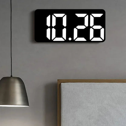 Horloge Murale Digitale LED Minimaliste – Silencieuse