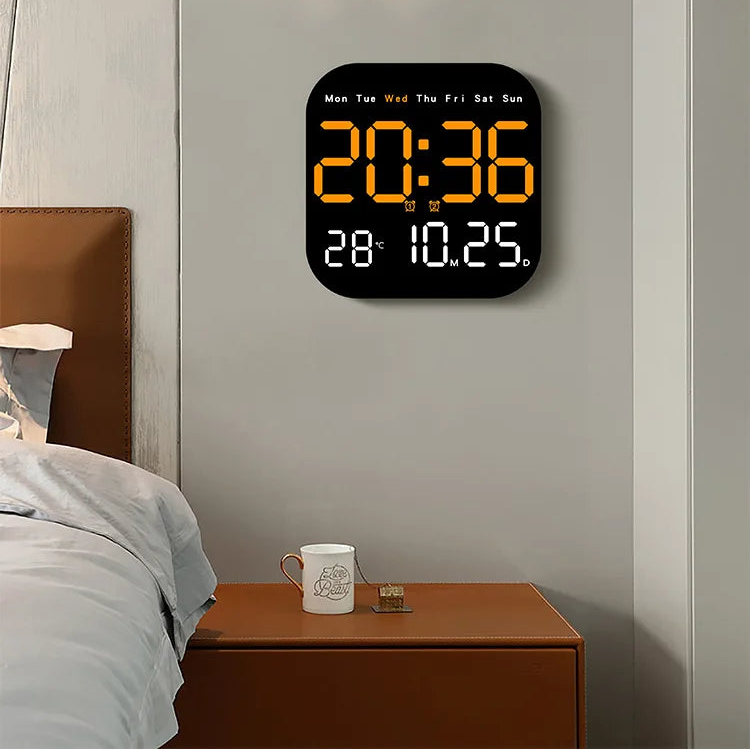 Horloge Murale Digitale LED Moderne