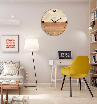 Horloge Murale en Bois Design Minimaliste