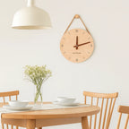 Horloge Murale silencieuse en Bois de Bouleau