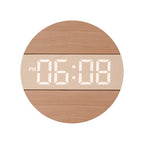 Horloge Murale digitale LED en Bois-  Numérique