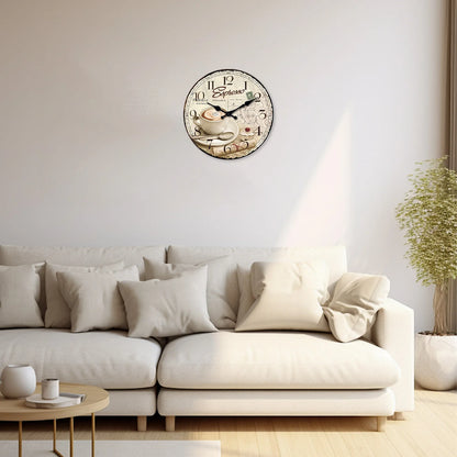 Horloge Murale Vintage Motif Café