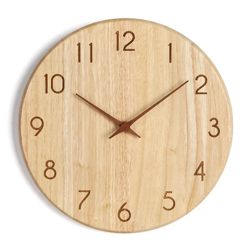 Horloge Murale Japonaise en Bois Massif