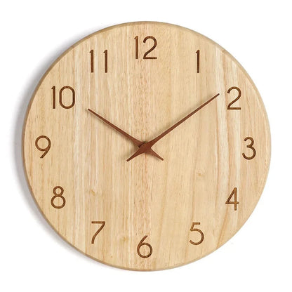 Horloge Murale Japonaise en Bois Massif