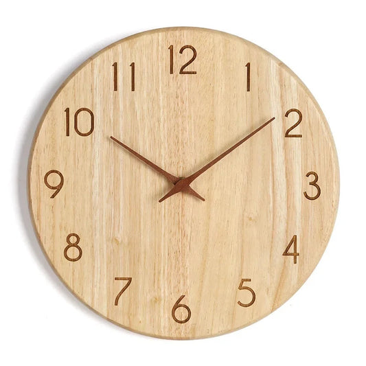 Horloge Murale Japonaise en Bois Massif