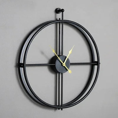 Grande Horloge Murale Design Luxe à Anneaux Sphériques