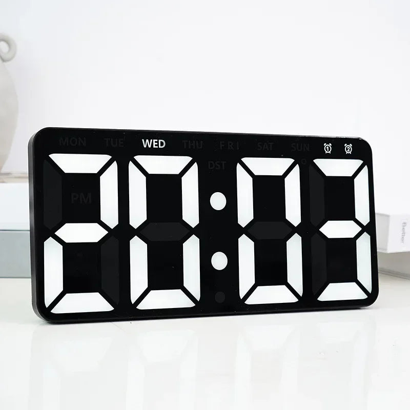 Horloge Murale Digitale LED Minimaliste – Silencieuse