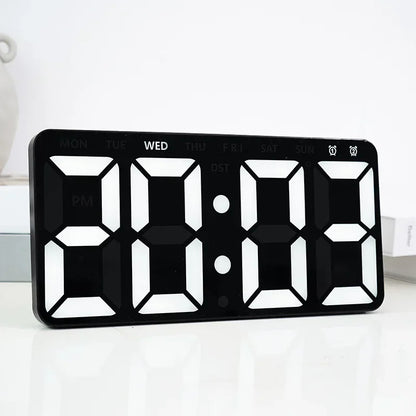 Horloge Murale Digitale LED Minimaliste – Silencieuse