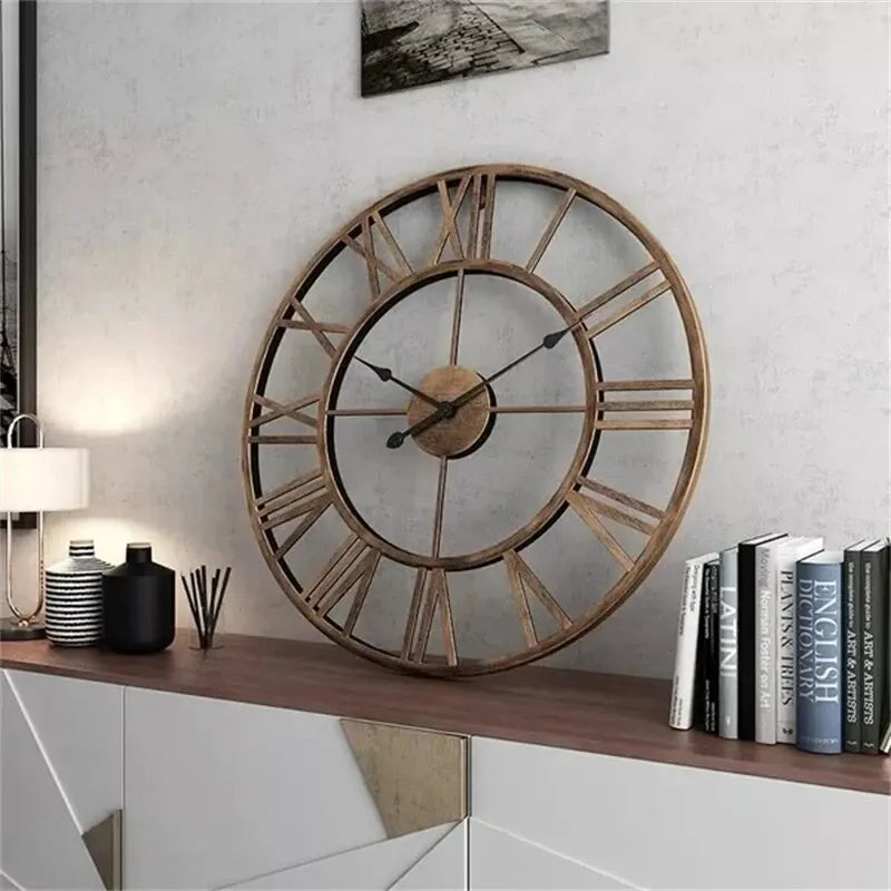 Horloge Murale Vintage en Métal– Design Antique