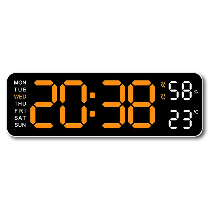 Horloge Murale Digitale LED Minimaliste – Grand Affichage