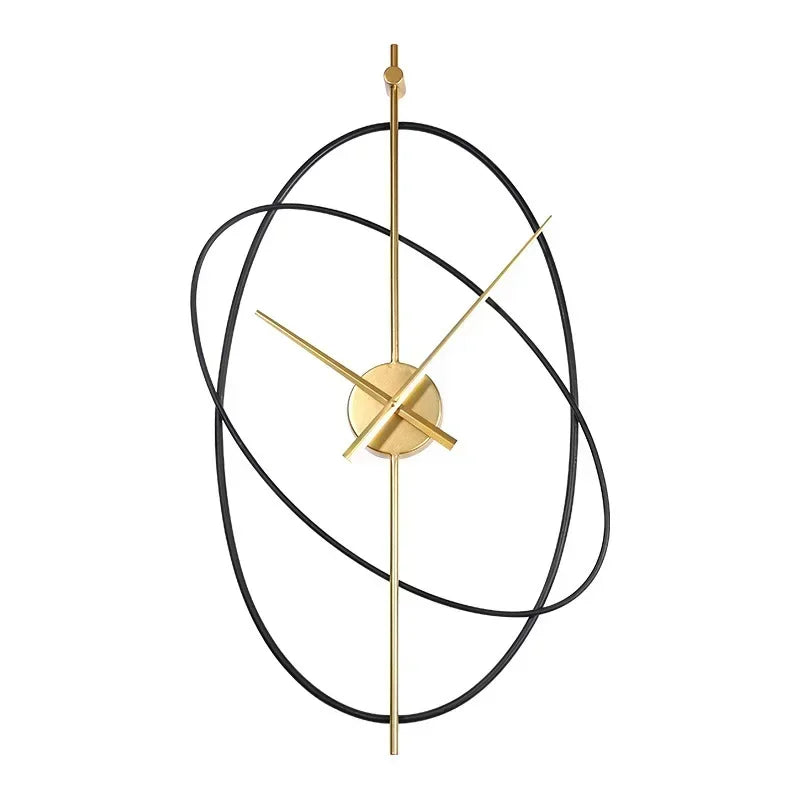 Horloge Murale Design Métal – Style Moderne avec Anneaux Décoratifs