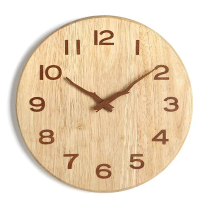Horloge Murale Japonaise en Bois Massif