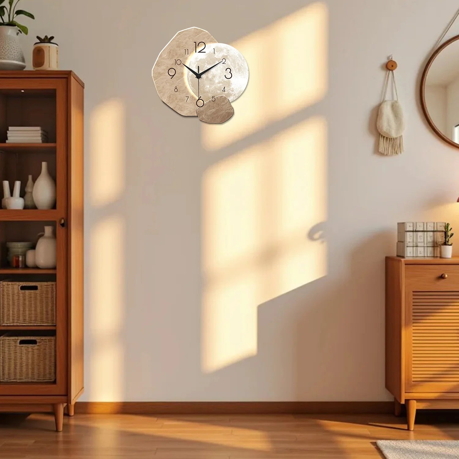 Horloge murale design lunaire