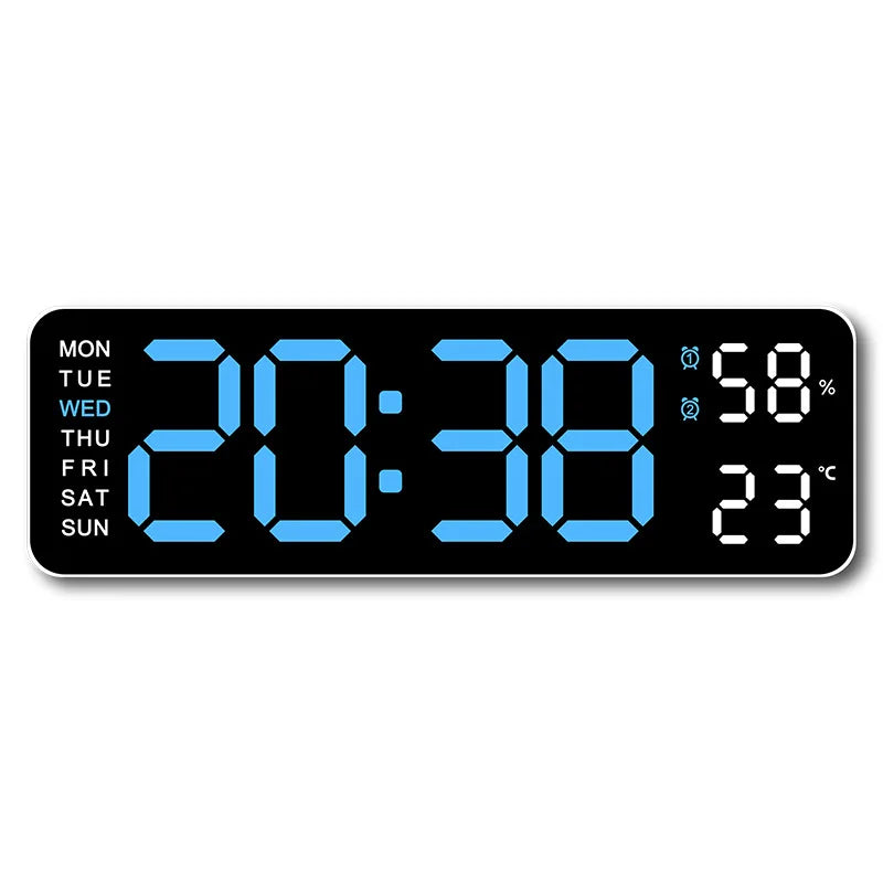 Horloge Murale Digitale LED Minimaliste – Grand Affichage