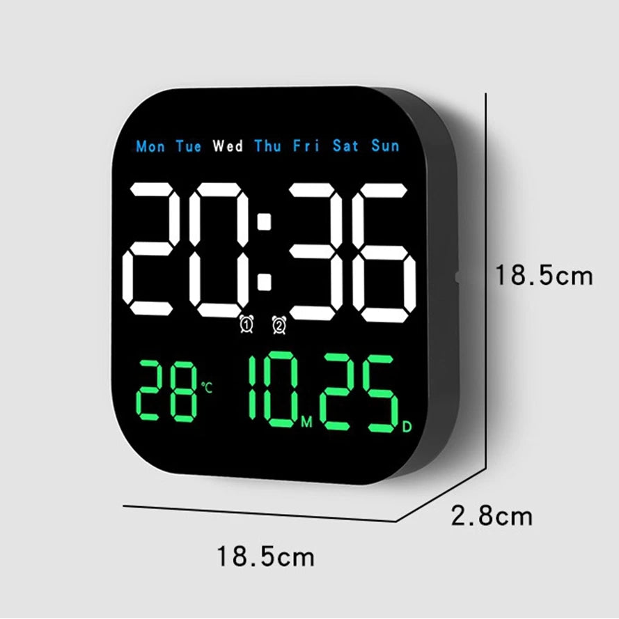 Horloge Murale Digitale LED Moderne