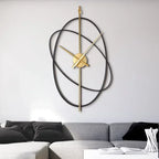 Horloge Murale Design Métal – Style Moderne avec Anneaux Décoratifs