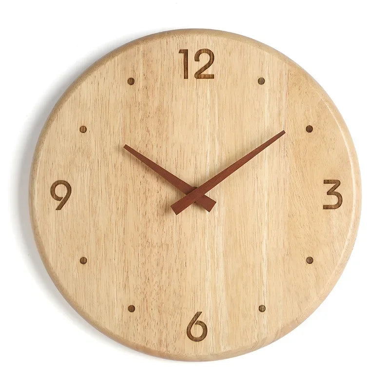 Horloge Murale Japonaise en Bois Massif