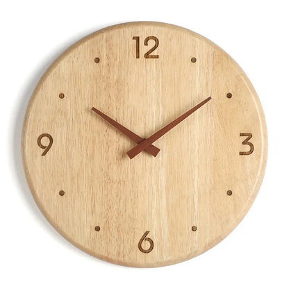 Horloge Murale Japonaise en Bois Massif