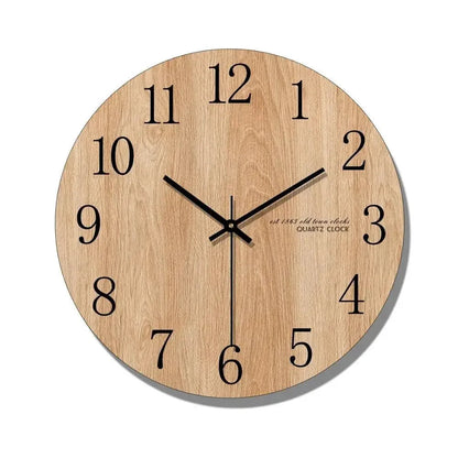 Horloge Murale Moderne en Bois Design Épuré