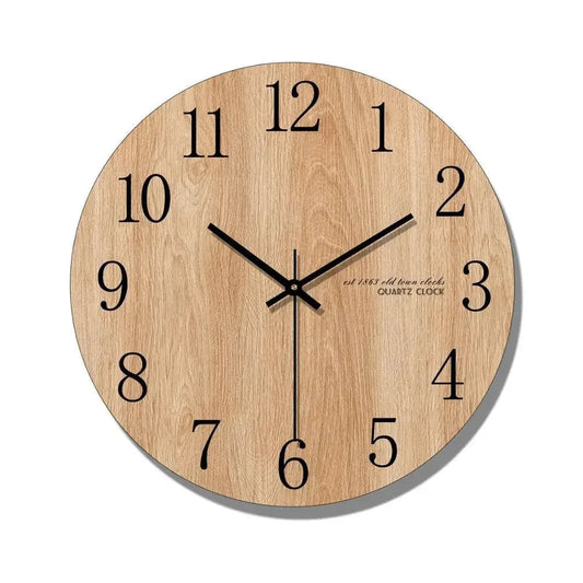 Horloge Murale Moderne en Bois Design Épuré