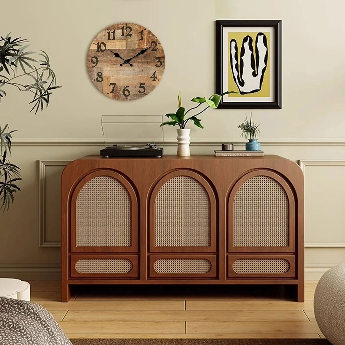 Horloge Murale en Bois Vintage