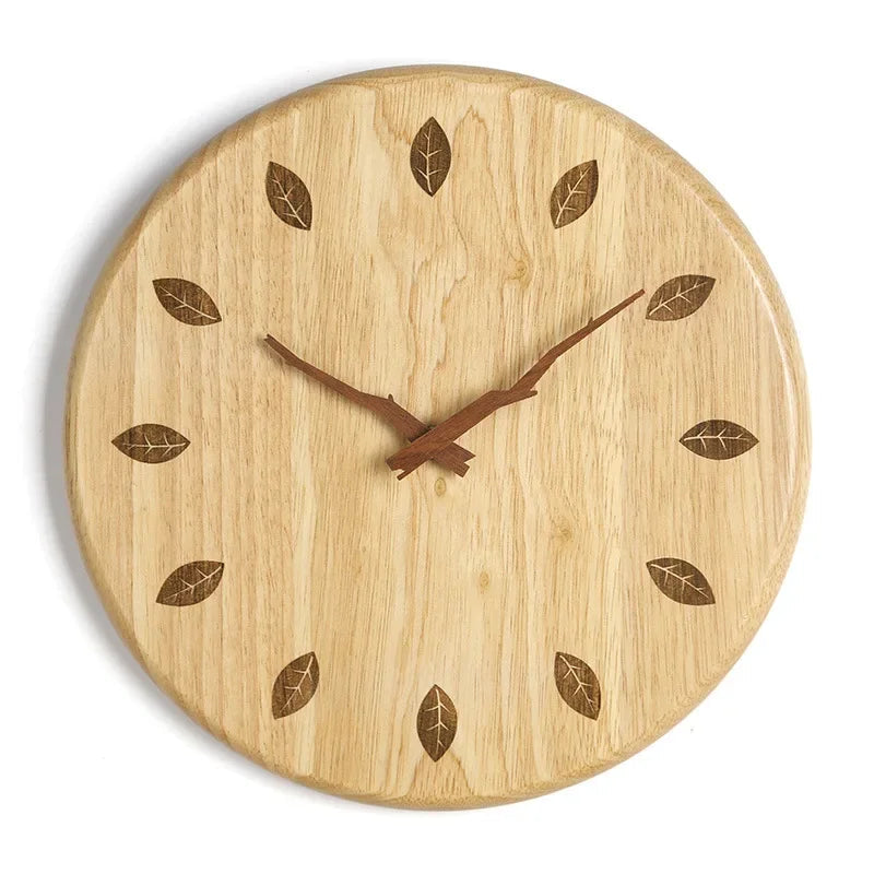 Horloge Murale Japonaise en Bois Massif