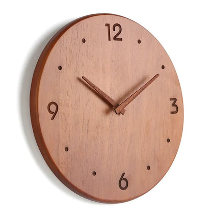 Horloge Murale Japonaise en Bois Massif