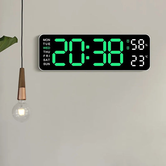 Horloge Murale Digitale LED Minimaliste – Grand Affichage
