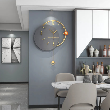 Grande Horloge Murale Design Nordique 3D – Style Contemporain