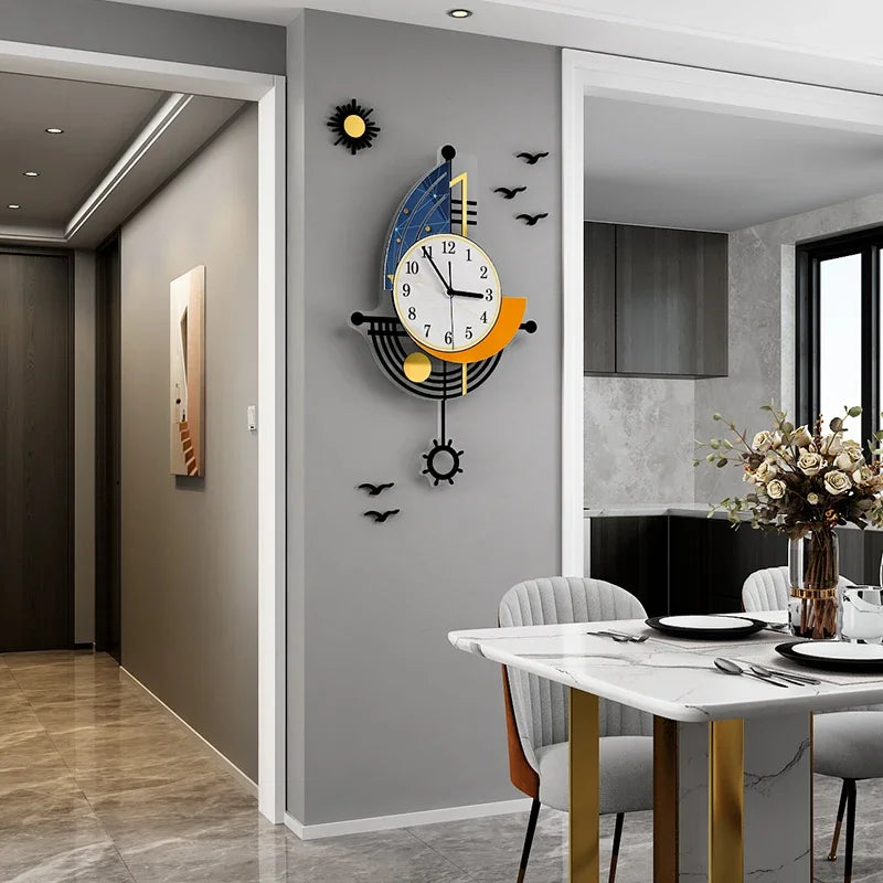 Grande Horloge Murale Design Décorative- Design Luxe
