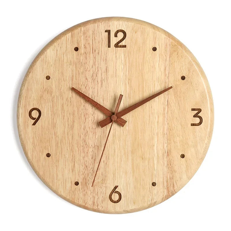 Horloge Murale Japonaise en Bois Massif