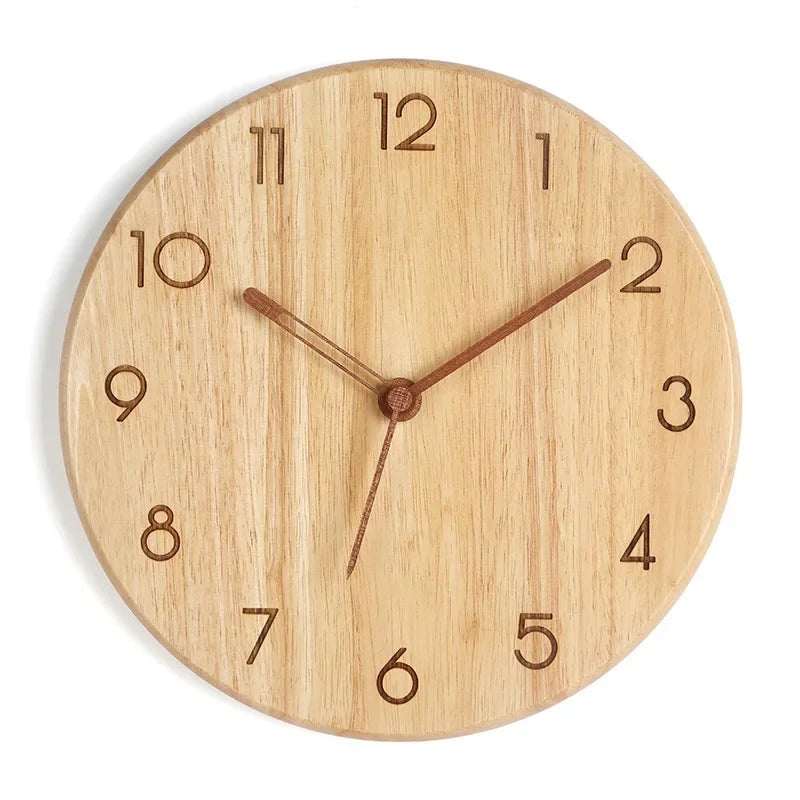 Horloge Murale Japonaise en Bois Massif
