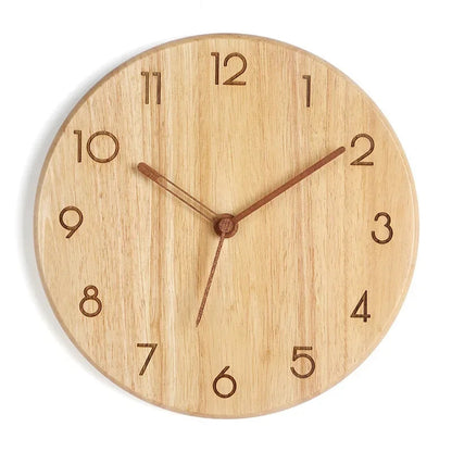 Horloge Murale Japonaise en Bois Massif