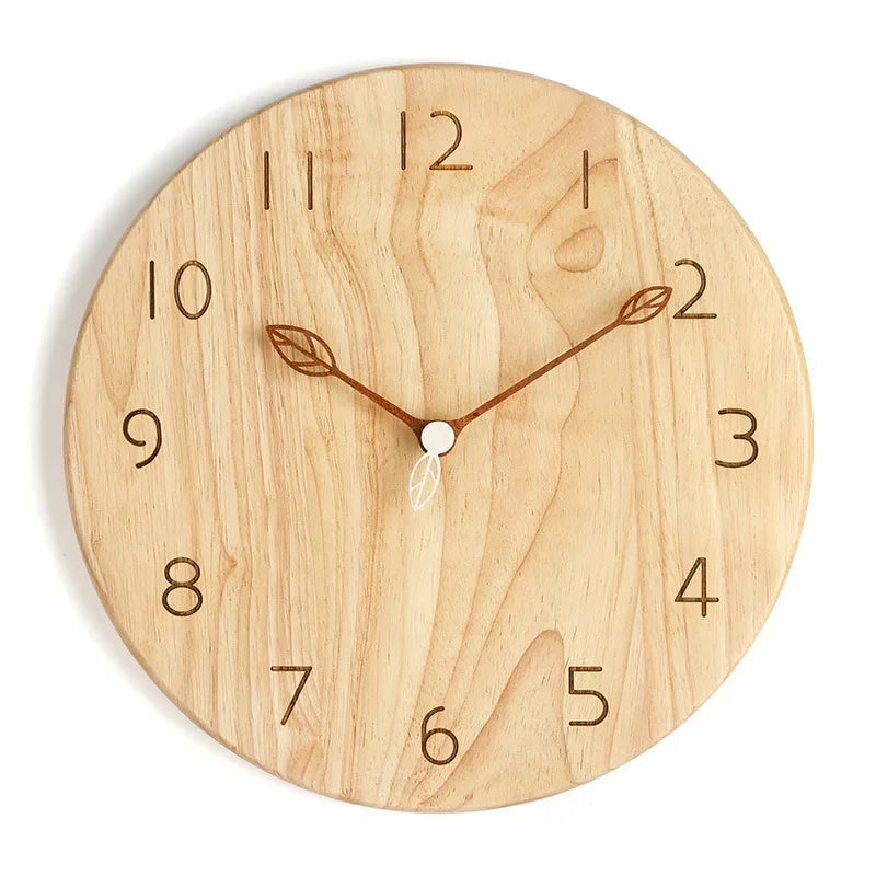 Horloge Murale Japonaise en Bois Massif